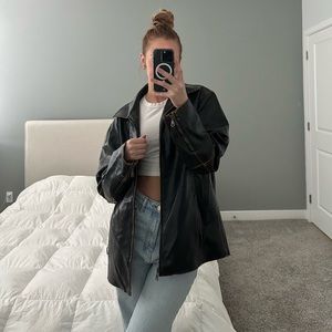 🤍SOLD🤍distressed leather jacket